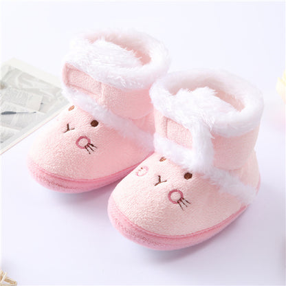 Cute Toddler Baby Shoes For Girls Boys Winter Thick Warm First Walkers 7