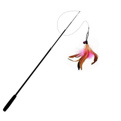 Premium Interactive Feather Wand Telescopic Cat Fishing Rod For Play  Exercise 7