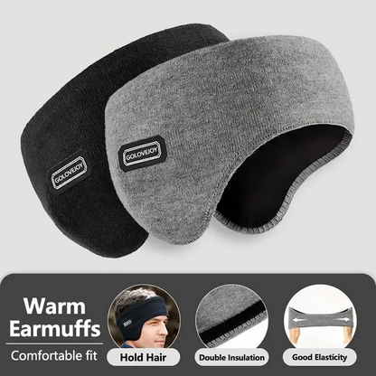Unisex Thermal Soft Ear Warmers, Winter Warm Earmuffs, Anti Cold Knitted Plush Headband Ear Covers for Cycling