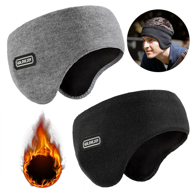 Unisex Thermal Soft Ear Warmers, Winter Warm Earmuffs, Anti Cold Knitted Plush Headband Ear Covers for Cycling