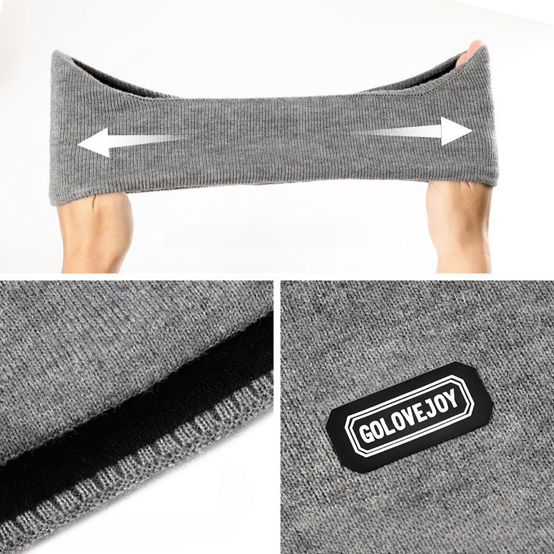 Unisex Thermal Soft Ear Warmers, Winter Warm Earmuffs, Anti Cold Knitted Plush Headband Ear Covers for Cycling