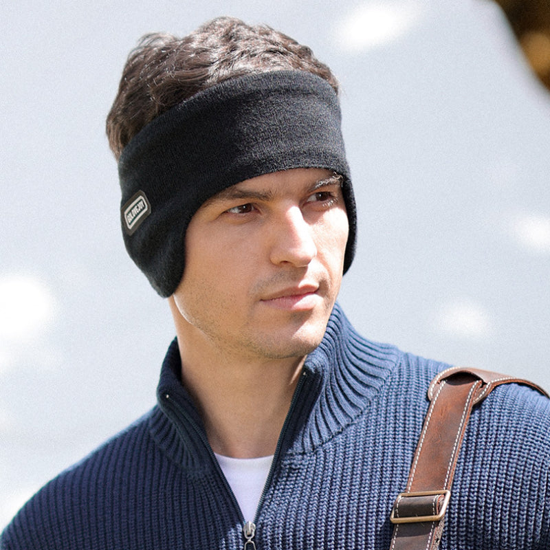Unisex Thermal Soft Ear Warmers, Winter Warm Earmuffs, Anti Cold Knitted Plush Headband Ear Covers for Cycling