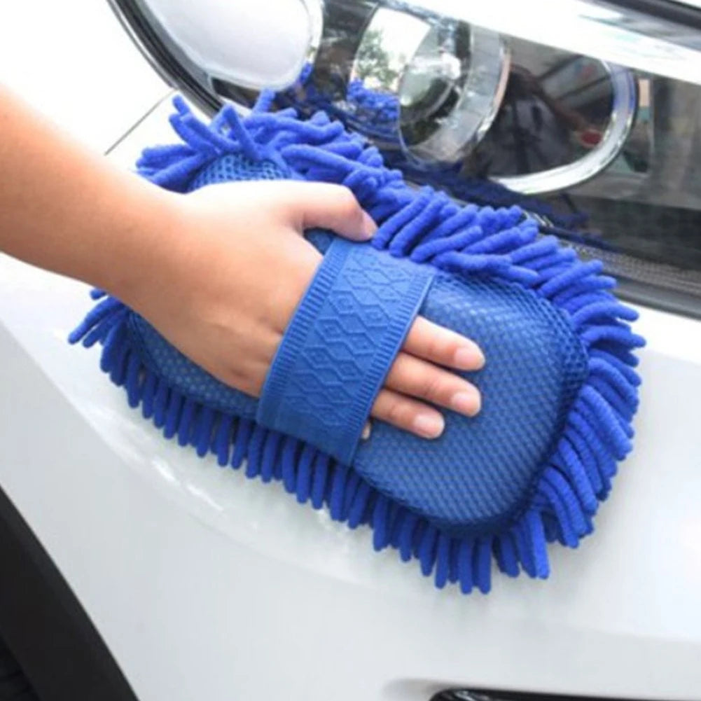 High Absorbent Microfiber Car Wash Sponge for Dusting and Cleaning Tools Auto Washing Towel Glove Styling Accessories