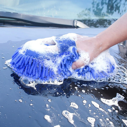 High Absorbent Microfiber Car Wash Sponge for Dusting and Cleaning Tools Auto Washing Towel Glove Styling Accessories
