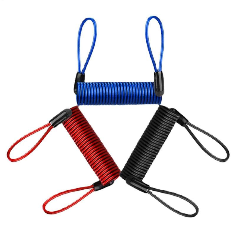 Lock Reminder Cable Disc Lock Cable AntiTheft Protection Steel Wire Spring Reminder Rope For Scoote 1
