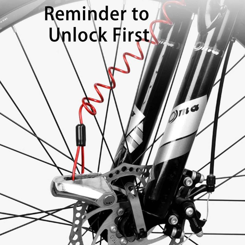 Lock Reminder Cable Disc Lock Cable AntiTheft Protection Steel Wire Spring Reminder Rope For Scoote 3