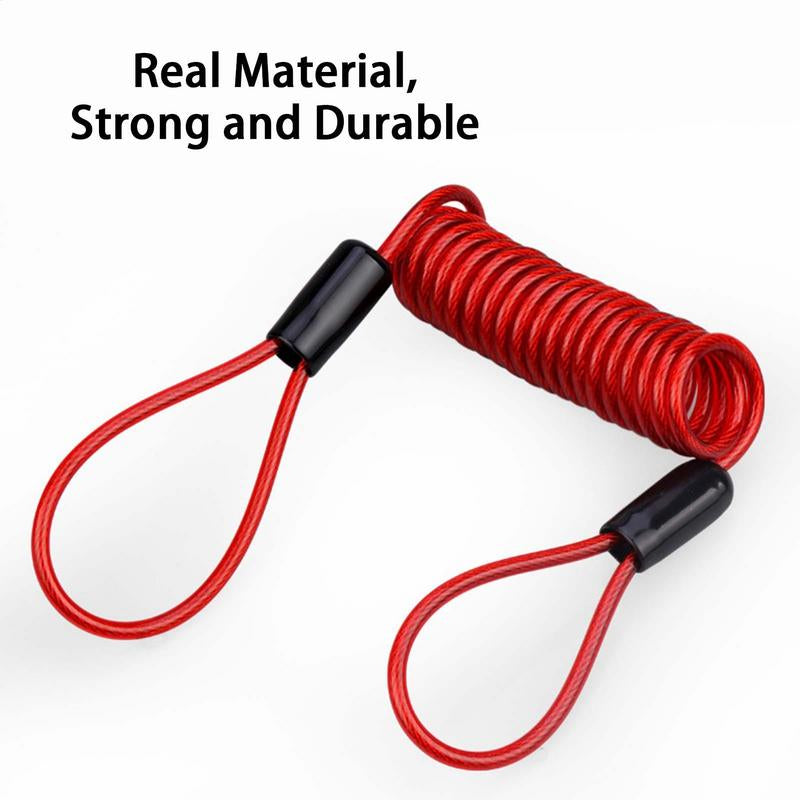 Lock Reminder Cable Disc Lock Cable AntiTheft Protection Steel Wire Spring Reminder Rope For Scoote 4