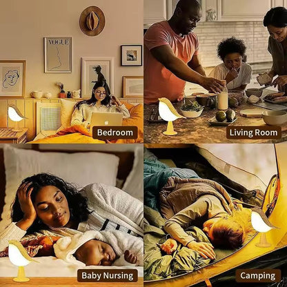 SoftGlow BirdShaped Touch Lamp  Rechargeable Wireless Night Light 1