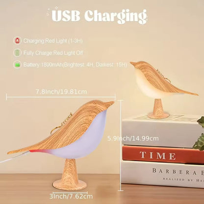SoftGlow BirdShaped Touch Lamp  Rechargeable Wireless Night Light 5