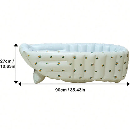 Mini Inflatable Bathtub for Baby, Portable Non-Slip Travel Pool