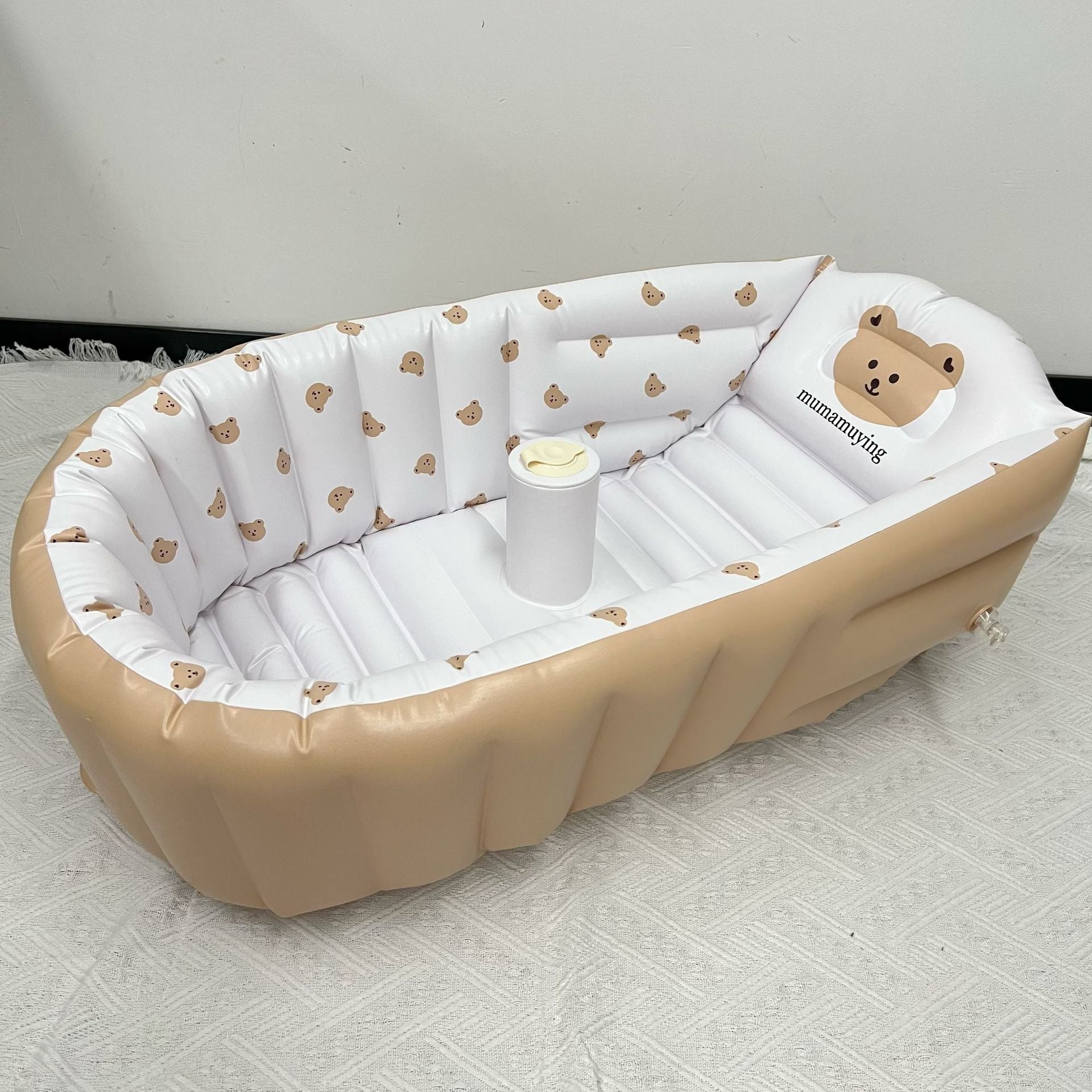 Mini Inflatable Bathtub for Baby, Portable Non-Slip Travel Pool