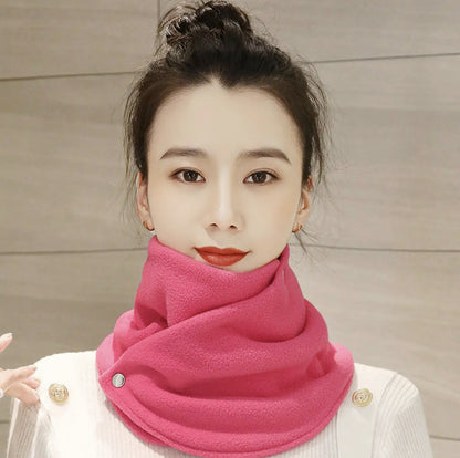 Thick Velvet Warm Neck Cover, Classic Snap Neck Leggings, Windproof Neck Scarf for Winter Cold Riding