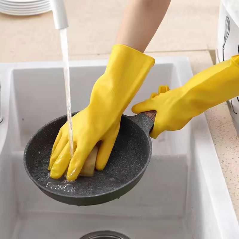 Household HeavyDuty Latex Rubber Gloves  Waterproof Durable MultiPurpose Cleaning Gloves 3