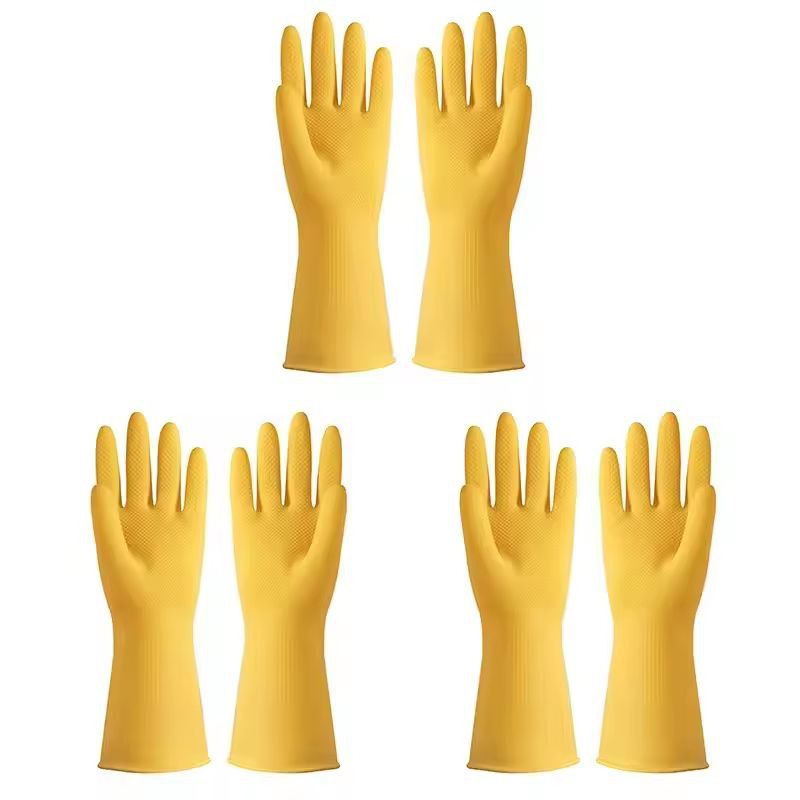 Household HeavyDuty Latex Rubber Gloves  Waterproof Durable MultiPurpose Cleaning Gloves 7
