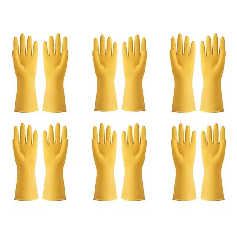 Household HeavyDuty Latex Rubber Gloves  Waterproof Durable MultiPurpose Cleaning Gloves 8