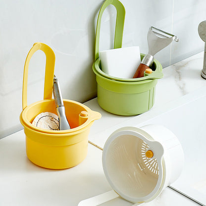 Creative Kitchen Sink Hanging Strainer Basket, Detachable Garbage Filter with Open able Bottom Cover
