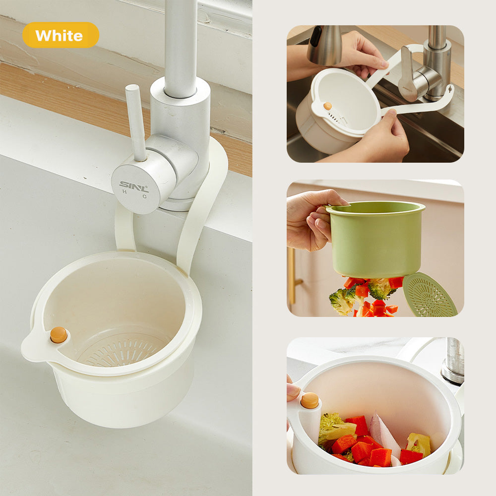 Creative Kitchen Sink Hanging Strainer Basket, Detachable Garbage Filter with Open able Bottom Cover