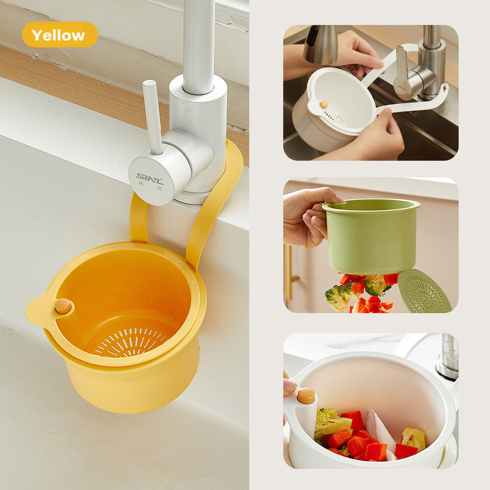 Creative Kitchen Sink Hanging Strainer Basket, Detachable Garbage Filter with Open able Bottom Cover