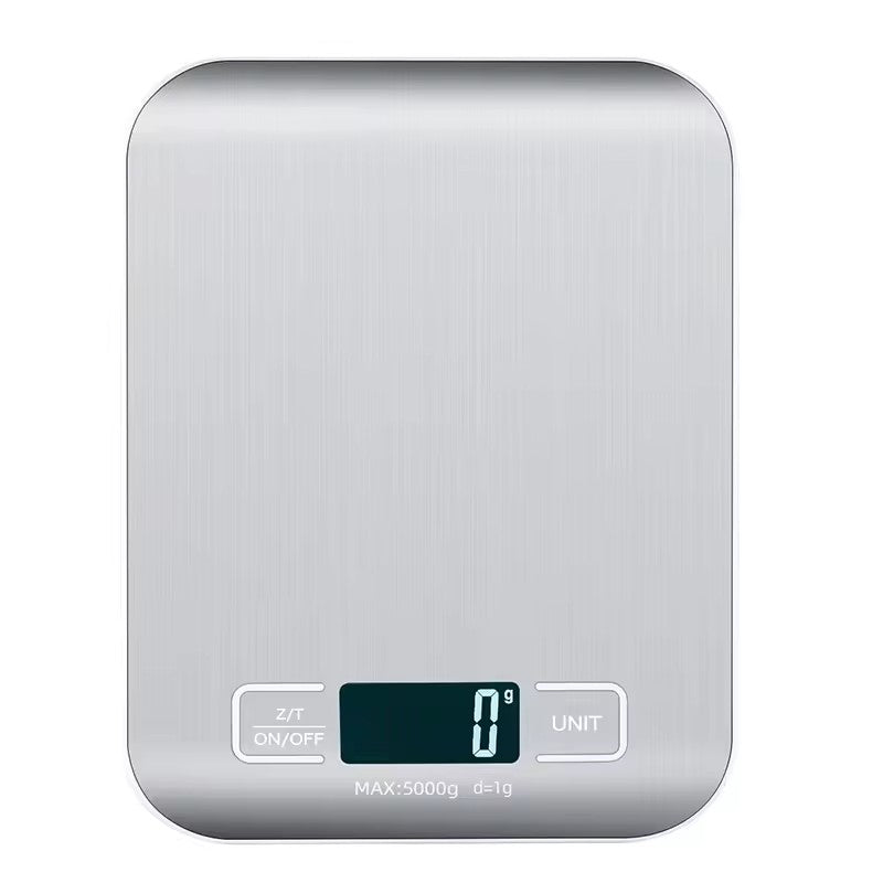 Digital Kitchen Scale 5kg Stainless Steel Panel, LED Display Electronic Scales for Home, Food, Jewellery, Weighing