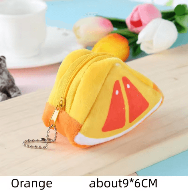 Cartoon Fruit Plush Coin Wallet For Kids 6