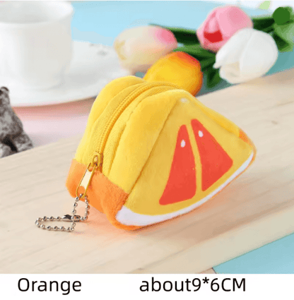Cartoon Fruit Plush Coin Wallet For Kids 6