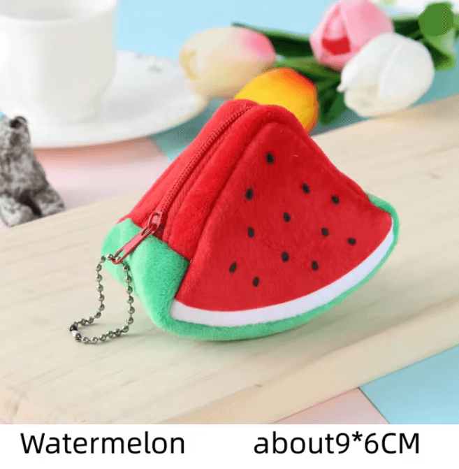 Cartoon Fruit Plush Coin Wallet For Kids 3