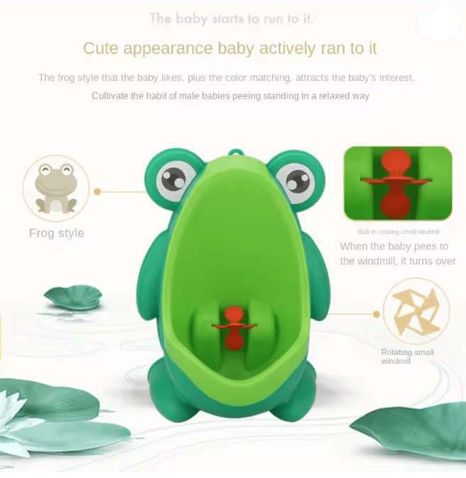 Frog Wall Mounted Toddler Training Urinal 3