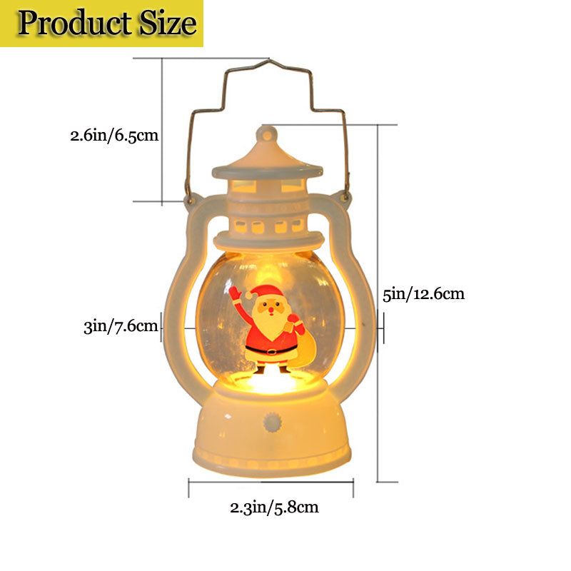 Battery Powered Portable LED Lanterns Christmas Santa Claus Snowman Lights For Home Decor Navidad X 4