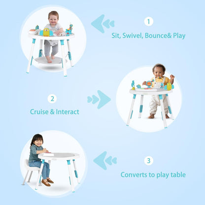 Infant Activity Center Jumper And Table With Rotating Seat And Removable Toys For Baby Entertainmen 1