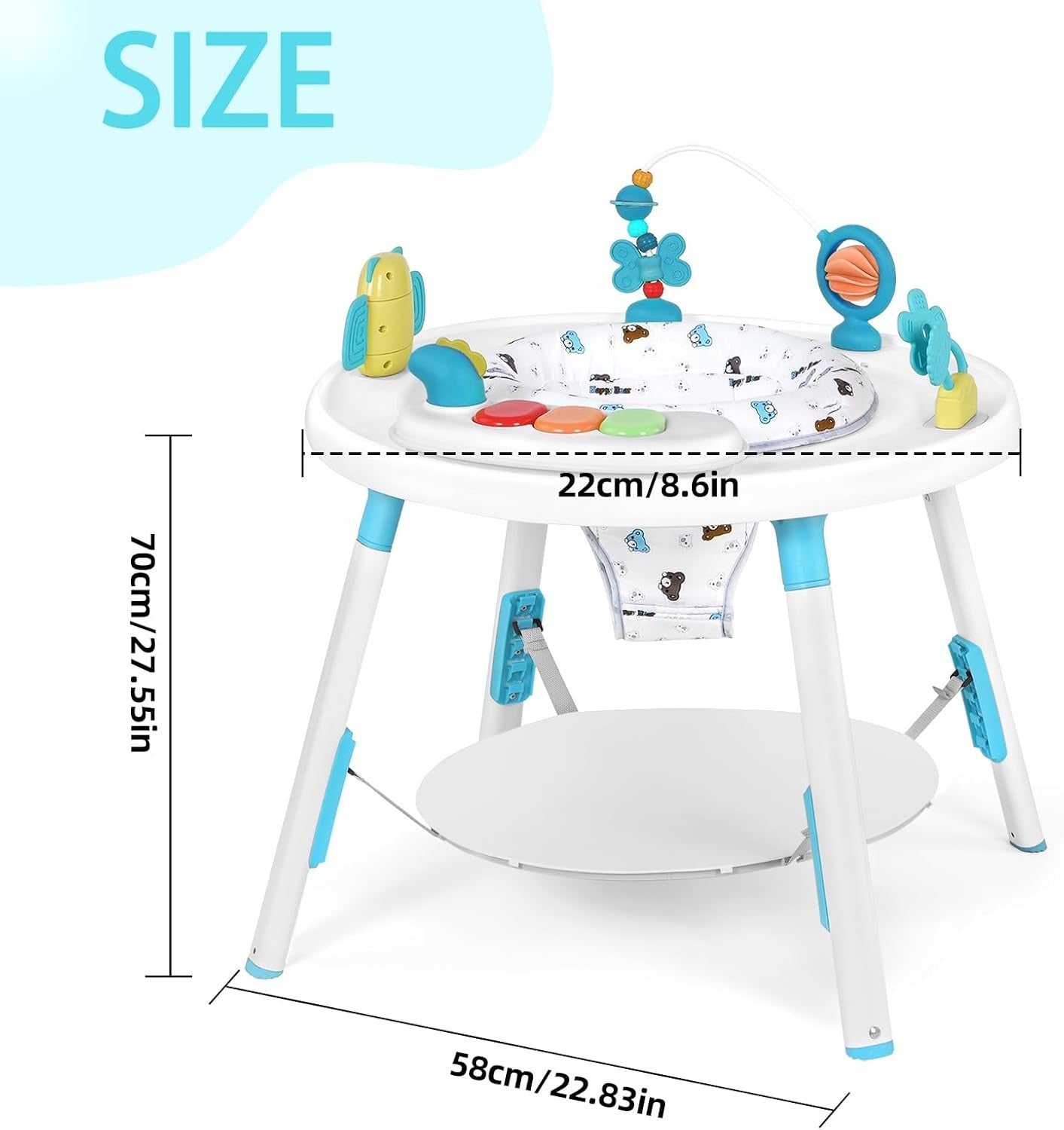 Infant Activity Center Jumper And Table With Rotating Seat And Removable Toys For Baby Entertainmen 4