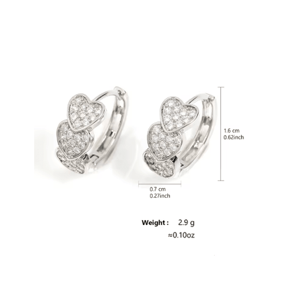 Korean Style Crystal Hoop Earrings For Women 10