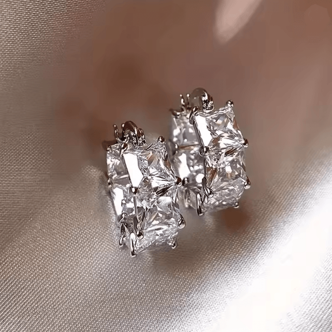 Korean Style Crystal Hoop Earrings For Women 4