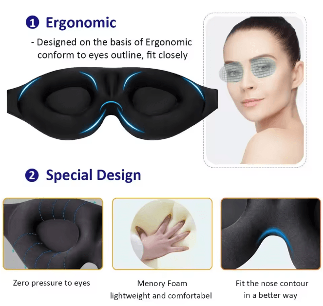 Contoured Sleep Eye Mask For Men And Women 1