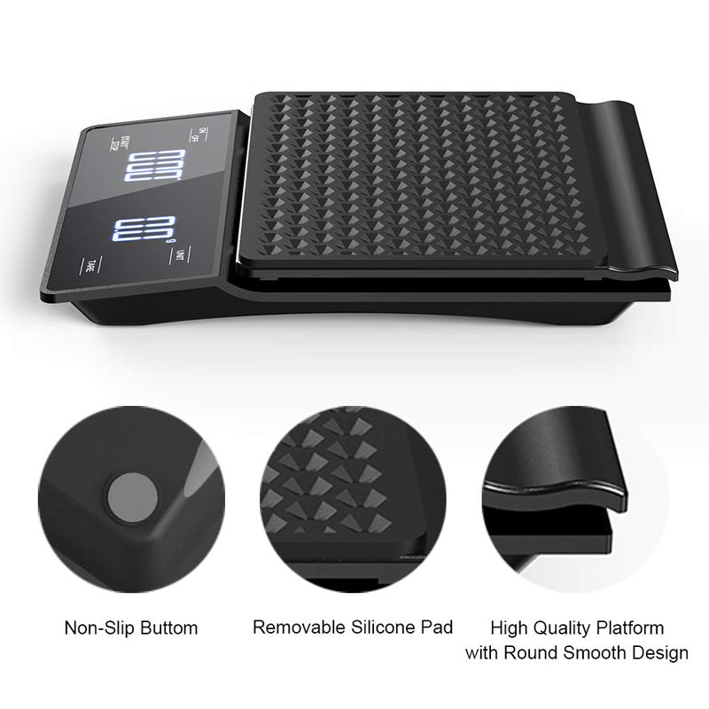 Digital Kitchen Scale High Precision Electronic Balance Portable Coffee Scale With Timer Grams Food 5