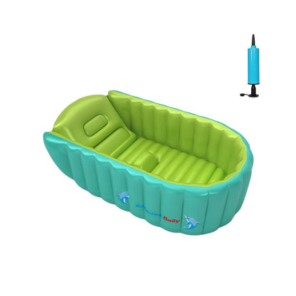 AntiSlip Folding Inflatable Baby Bathtub Soft Safe Portable Shower Basin For Toddlers And Infants 6