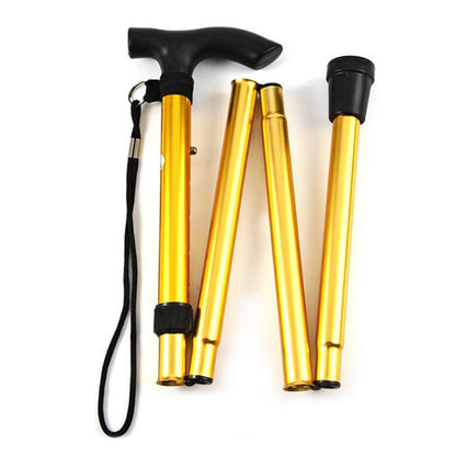 Aluminum Alloy Hiking Stick Telescopic Crutches For Elderly Metal Folding Pole 2