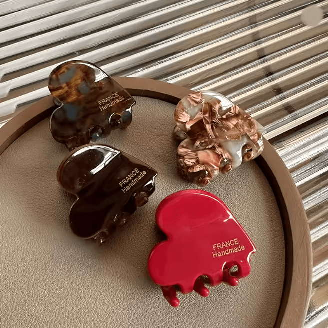 Small Heart Acetate Hair Claw Clip