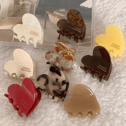 Small Heart Acetate Hair Claw Clip 2