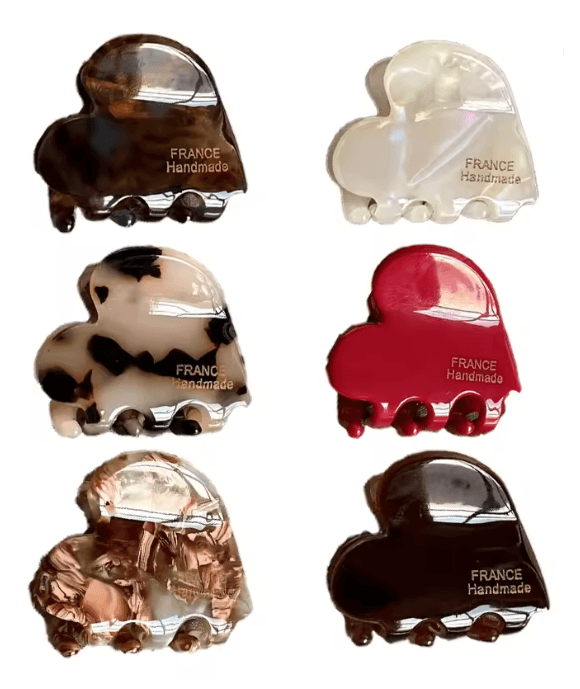 Small Heart Acetate Hair Claw Clip 10
