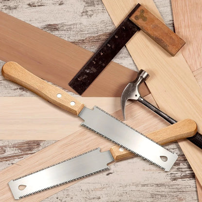 Hand Saw Double Sided Flexible Blade Flush Cutting Woodworking Tool 1