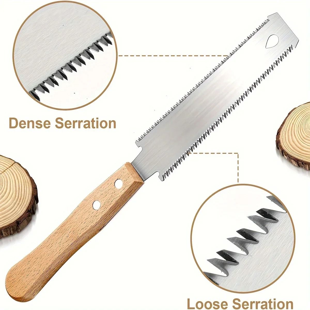 Hand Saw Double Sided Flexible Blade Flush Cutting Woodworking Tool 3