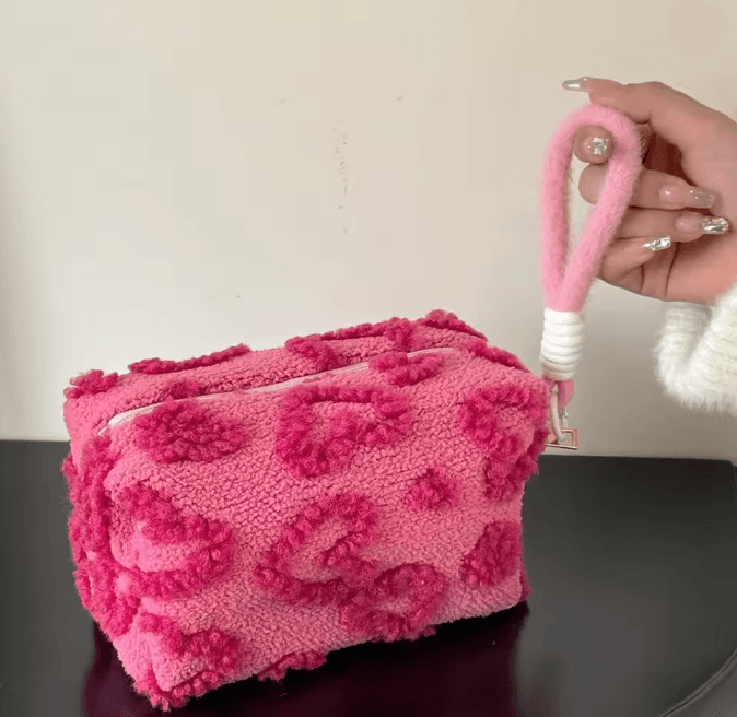 Plush Travel Makeup Bag With Handle 6
