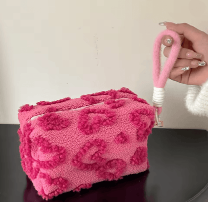 Plush Travel Makeup Bag With Handle 6