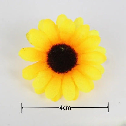 Yellow Artificial Sunflower Flower Heads For Crafts 7