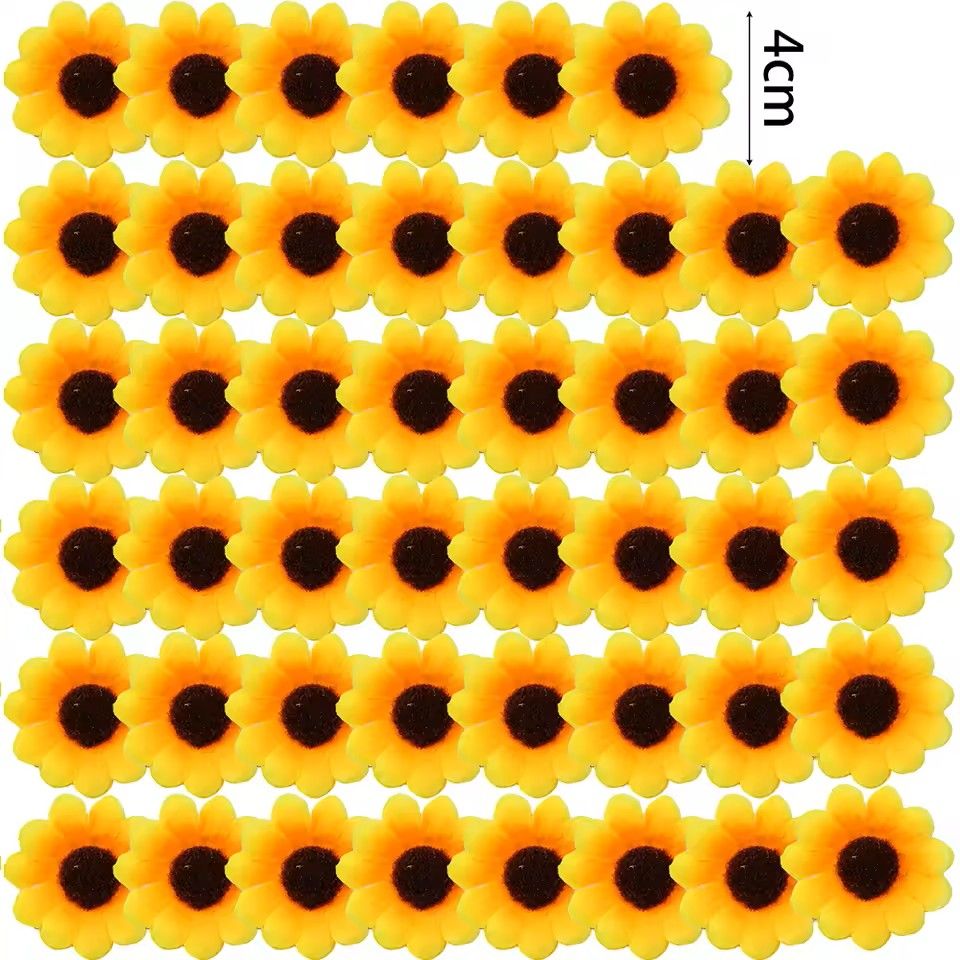 Yellow Artificial Sunflower Flower Heads For Crafts 5