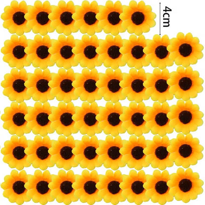 Yellow Artificial Sunflower Flower Heads For Crafts 5