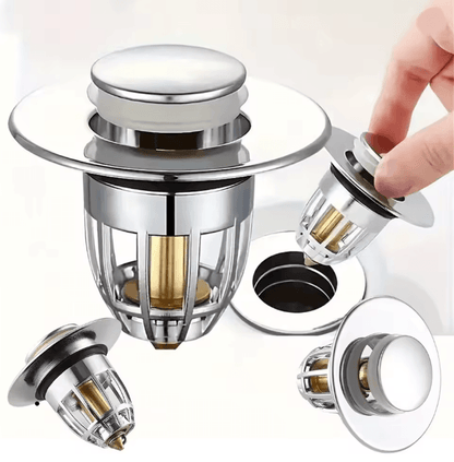 Universal Pop Up Sink Drain Stopper with Hair Catcher
