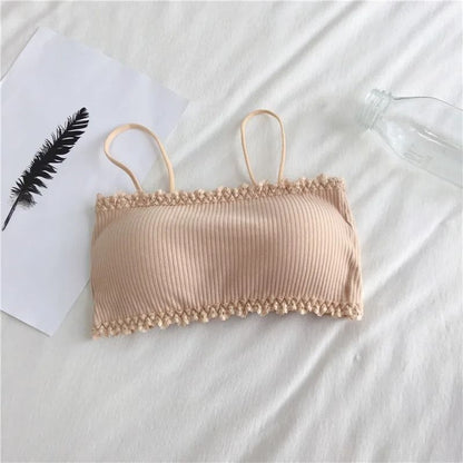 Seamless Cotton Tube Top Bra 7