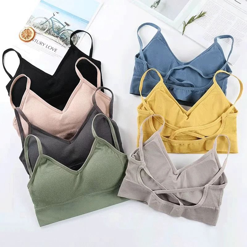 Seamless Womens Tube Top Sports Bra