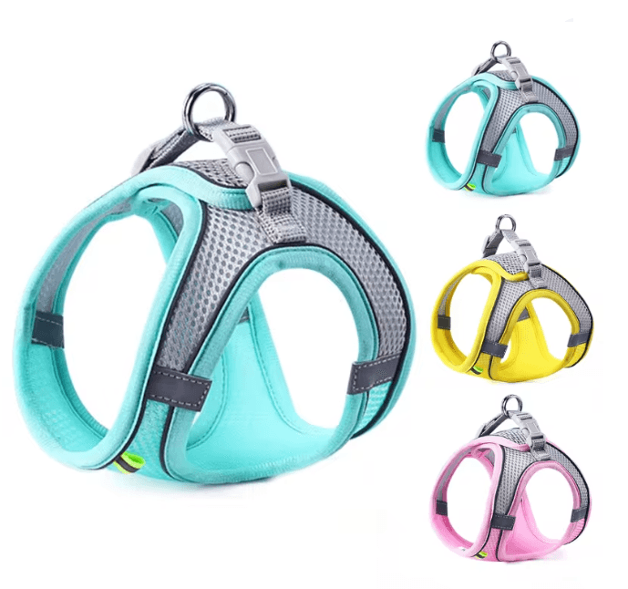 Reflective Breathable Pet Harness and Leash Set